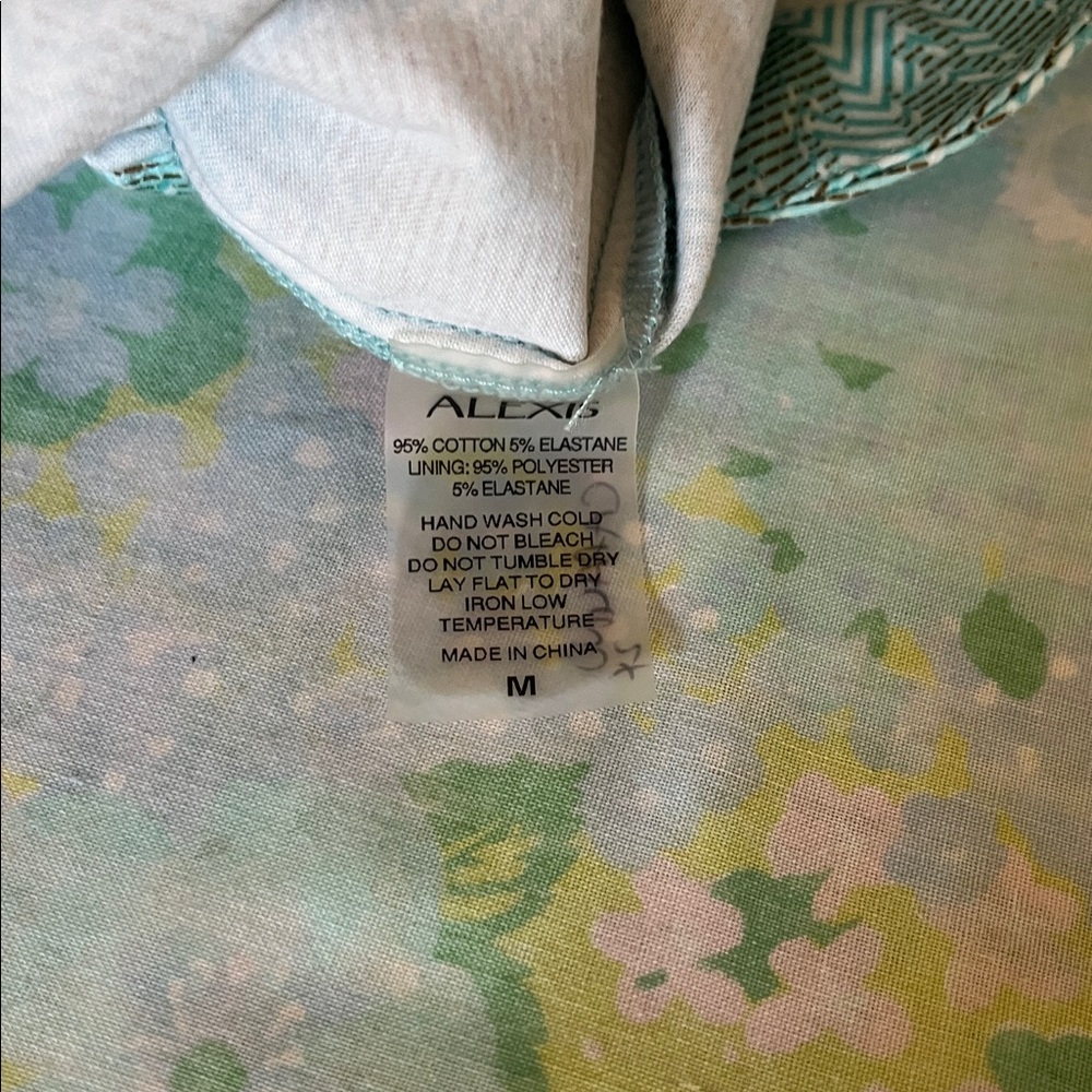 Alexis | Jade Weave Valera Puff Sleeve Ikat Mini Dress Medium - Picture 12 of 12